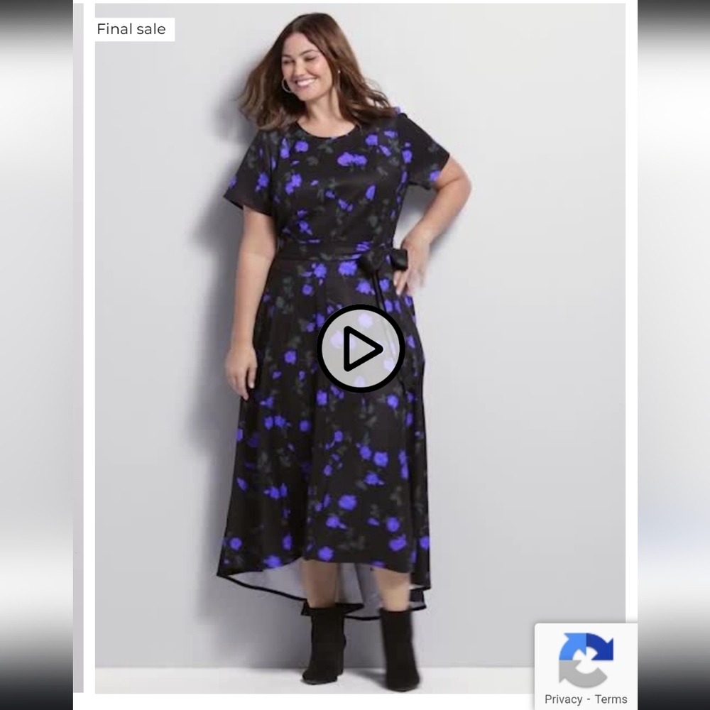 Lane Bryant Printed Lena High-Low Midi Dress